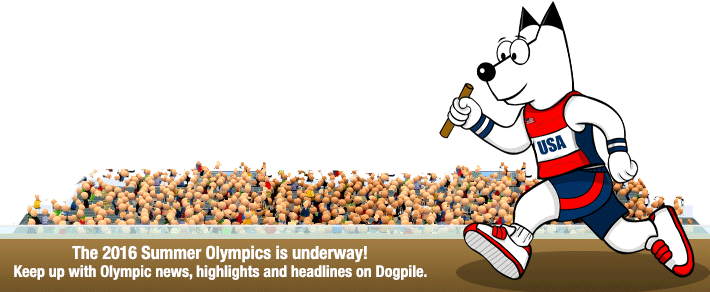 Arfie cheering at the Summer Games.